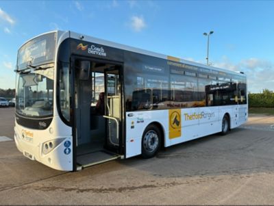 Coach Services has taken delivery of its first two 10.8m Volvo B8RLE MCV eVoRa buses, supporting more frequent services across Thetford – in line with local improvement plans