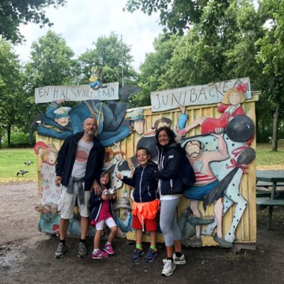 Antonella with her husband and two children
