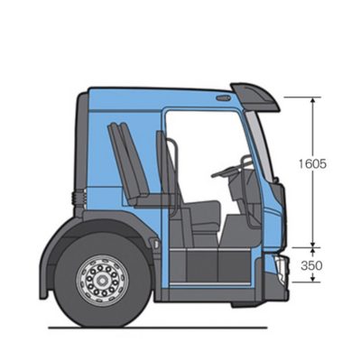 Kabina s niskim ulazom i sklopivim vratima za Volvo FE