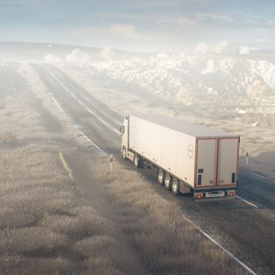 Volvo FH driving downhill