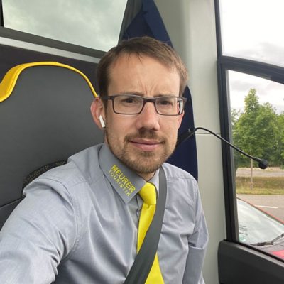 Sascha Meurer, eigenaar van het busbedrijf Meurer Touristik