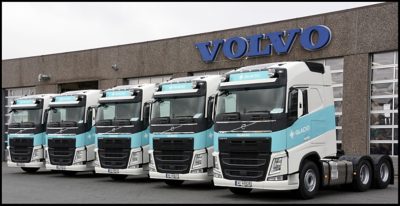Glacio Transport i Sarpsborg har nylig fått overlevert 5 nye Volvo FH 460 trekkvogner, de 5 første av 14 nye Volvo lastebiler firmaet har bestilt.