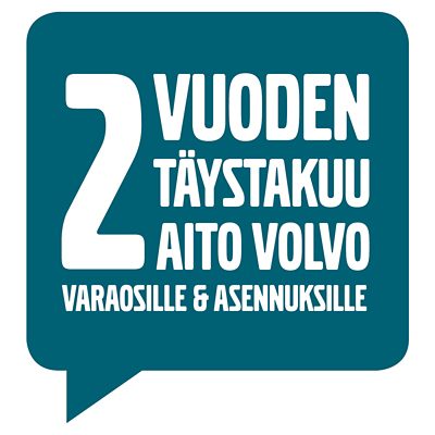 2 vuoden täystakuu Aito Volvo Varaosille ja Asennuksille