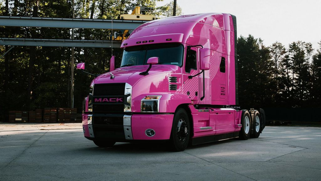 Mack Trucks Showcases Pink Mack Anthem® Model for National Breast Cancer Awareness Month