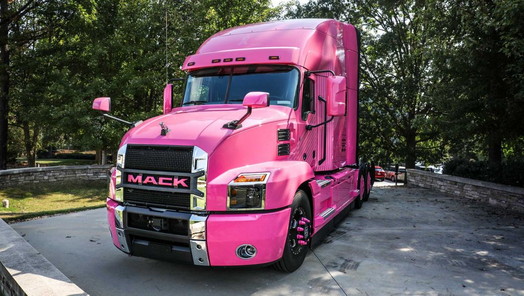 Mack Trucks is showing its support for breast cancer awareness
