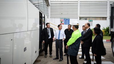 รัฐมนตรีว่าการกระทรวงคมนาคม เยี่ยมชมโรงงานของบริษัท Volvo Group (Thailand)