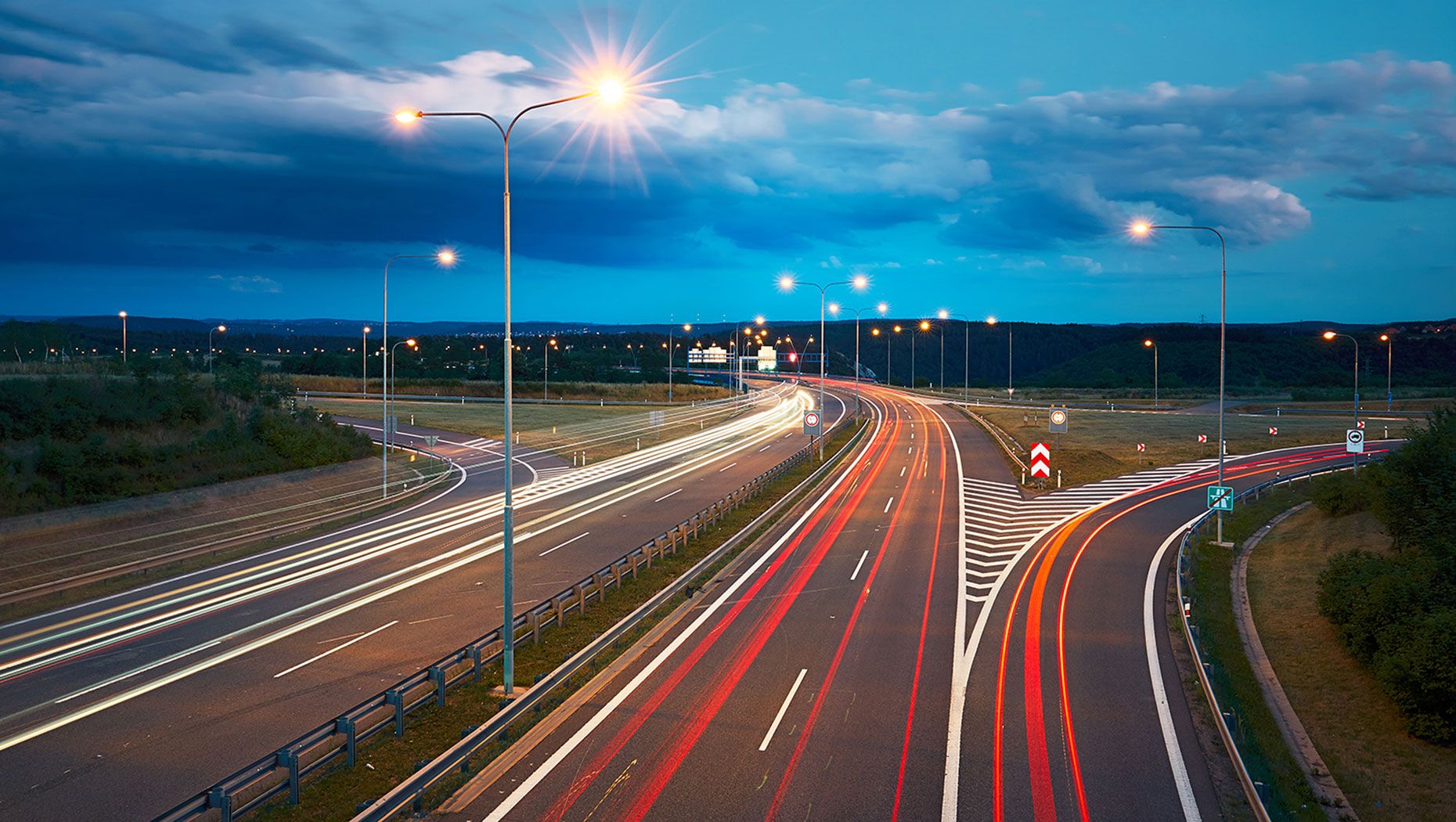How to exit a motorway in a fuel-efficient way