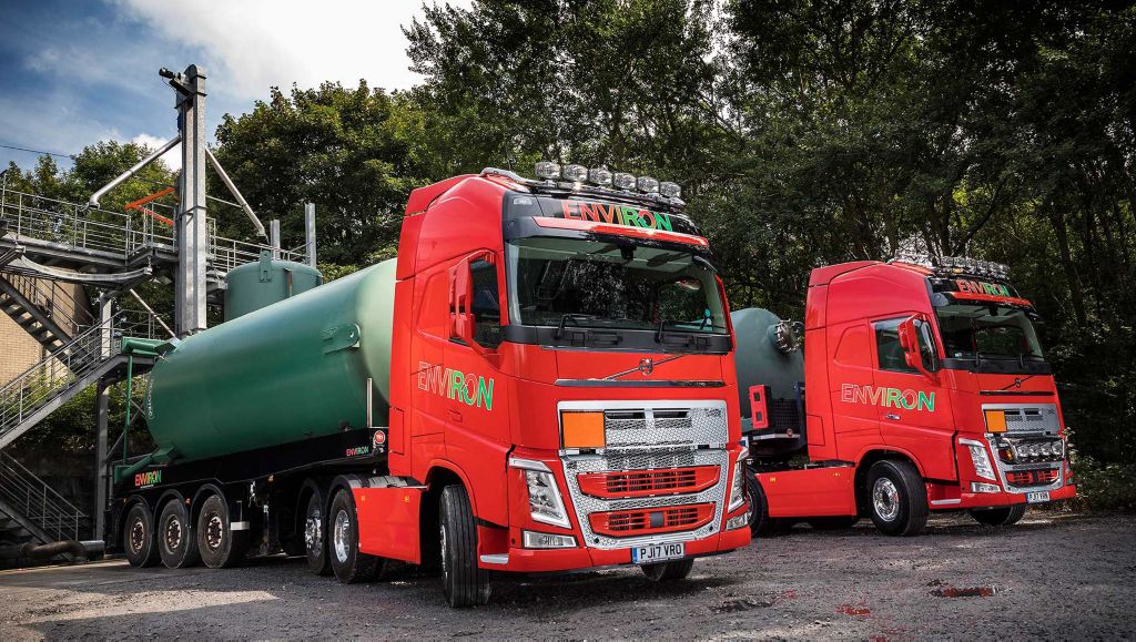 High Peak, Derbyshire-based Environ have put the company’s first two Volvo trucks into service.