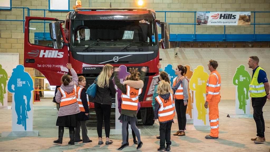  Volvo trucks dealership, Truck and Bus Wales and West recently supported two Regional Safety Days organised by Hills Quarry Products Ltd. of Swindon.