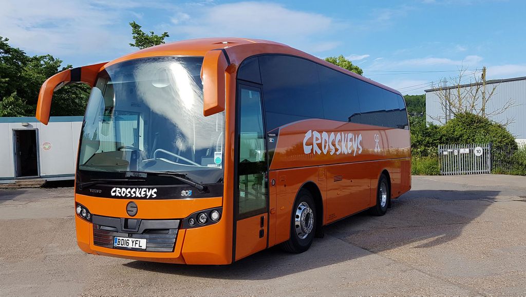 A new Volvo B8R for Crosskeys Coaches