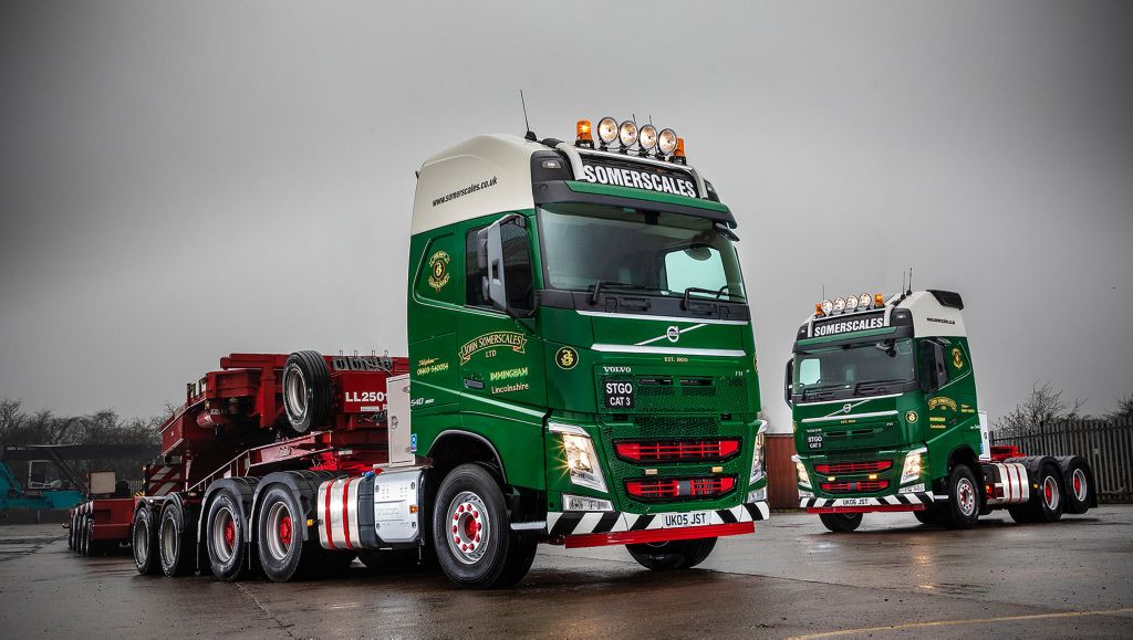 John Somerscales Ltd., has put two new Volvo FH-540 6x4 tractor units into operation