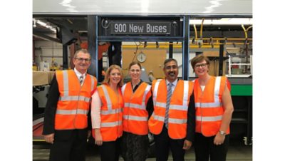 Minister Saffioti and Volvo Bus