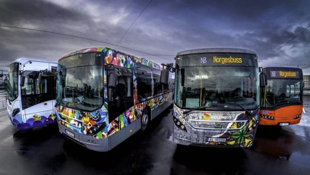 Ônibus Volvo Viram Obras de Arte em Festival Norueguês | Mobilidade Volvo