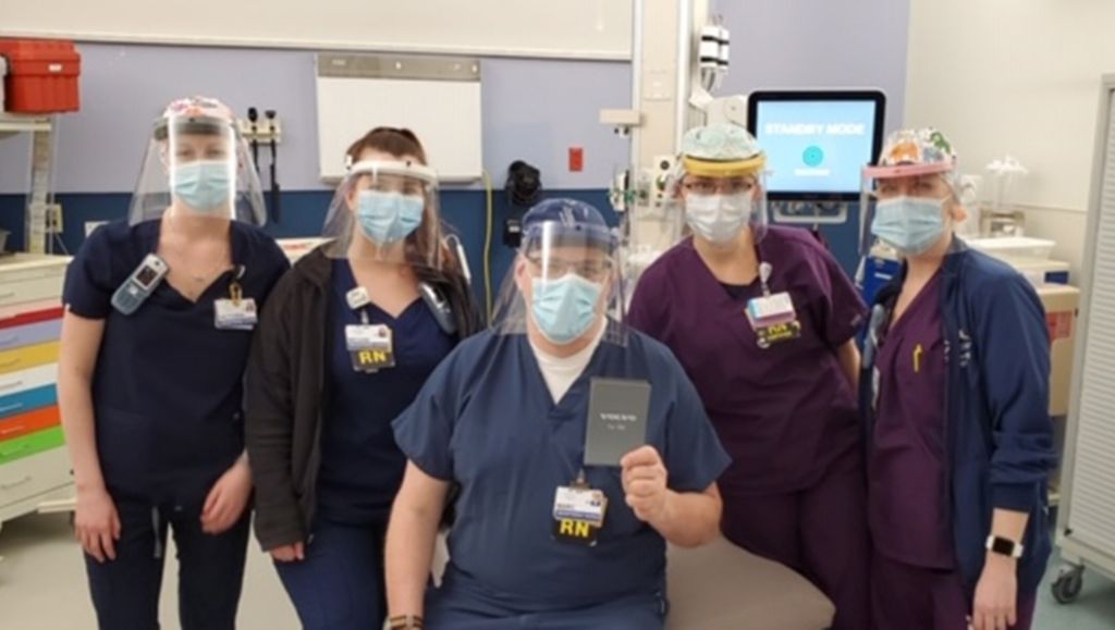 Volvo CE produces and donates personal protective equipment to local healthcare workers