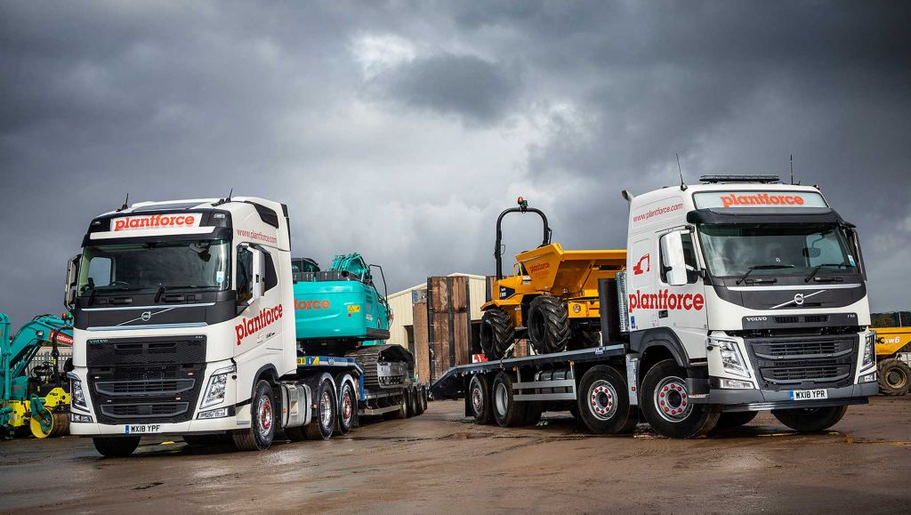 One Volvo FH-540 and two Volvo FM-410 rigid trucks