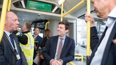 Mayoral approval as Volvo 7900e UK demonstration tour ‘kicks off’ with Transport for Greater Manchester