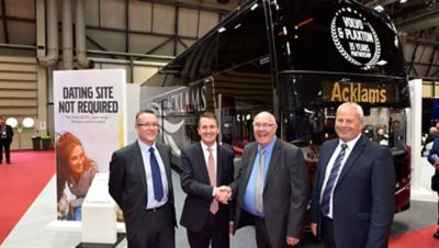 Volvo celebrates 35 year relationship with Plaxton with new bespoke B11R coach at CBUK 
