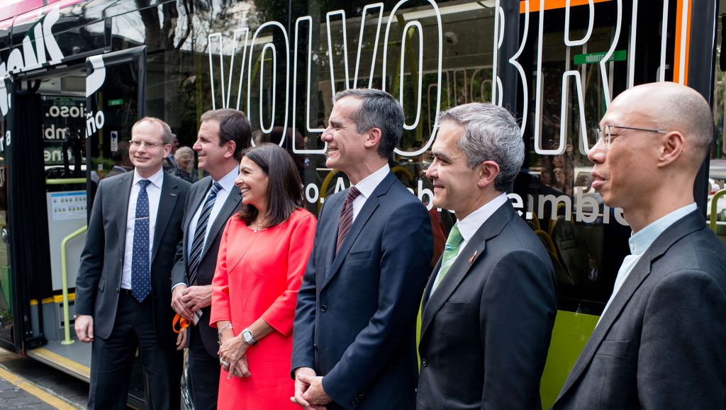 Volvo forciert elektrifizierte Bussysteme bei der C40-Weltgipfelkonferenz in Mexiko-Stadt