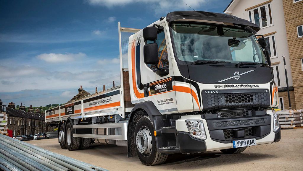 Two Volvo FE 26-tonne rigid trucks