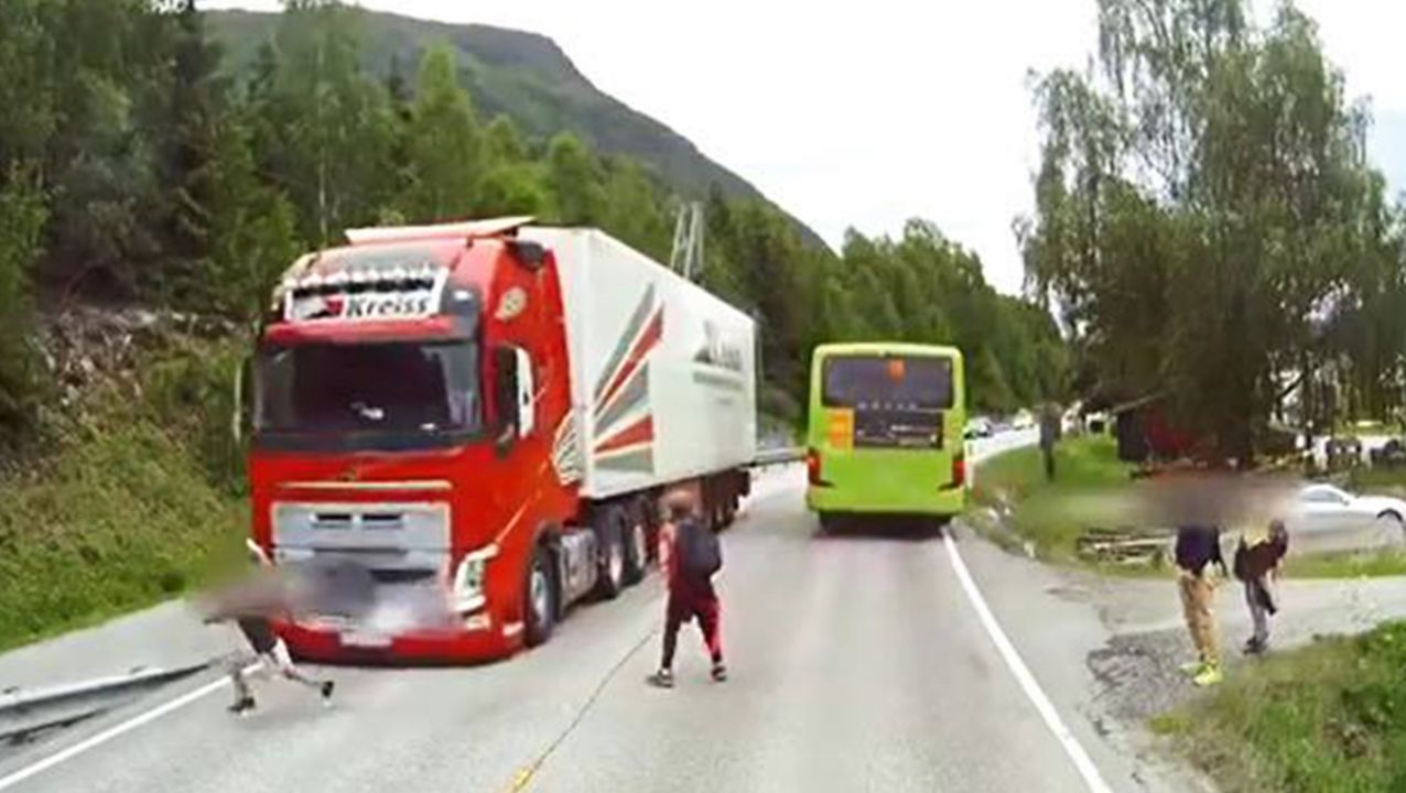 The rapid reaction of truck drivers in Norway