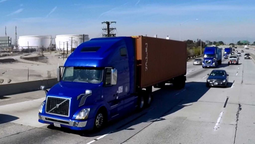 Volvo Trucks Successfully Demonstrates On-Highway Truck Platooning in California