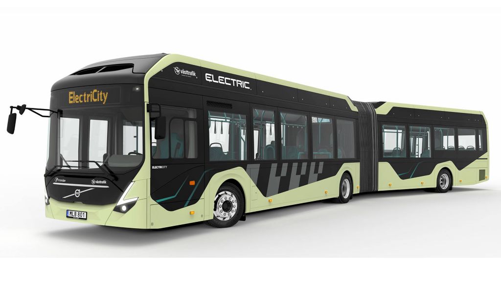 Volvo Bus Corporation testet Gelenkbusse mit vollelektrischem Antrieb