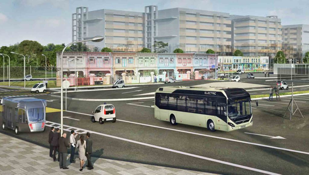 Volvo’s autonomous electric buses in Singapore