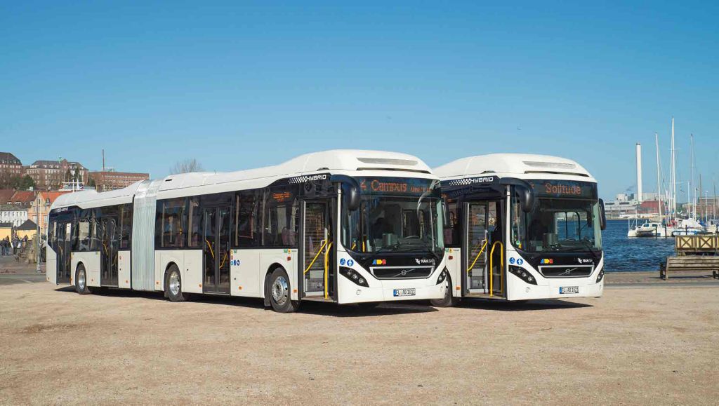 Neue Hybrid-Gelenkbusse von Volvo im Flensburger Stadtverkehr: Aktiv Bus setzt auf Technologie aus Schweden