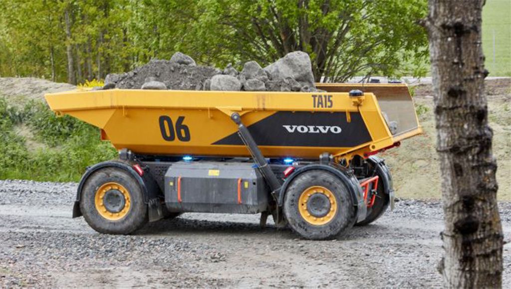 Volvo TA15 - a fully autonomous  electric hauler in a quarry