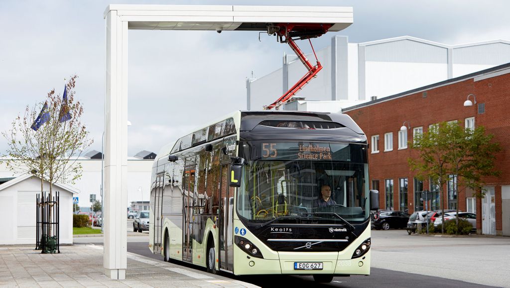 Volvo 7900 Electric Hybrid buses from the city of Värnamo in southern Sweden