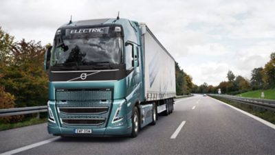 Volvo FH Electric on Green Truck Test route