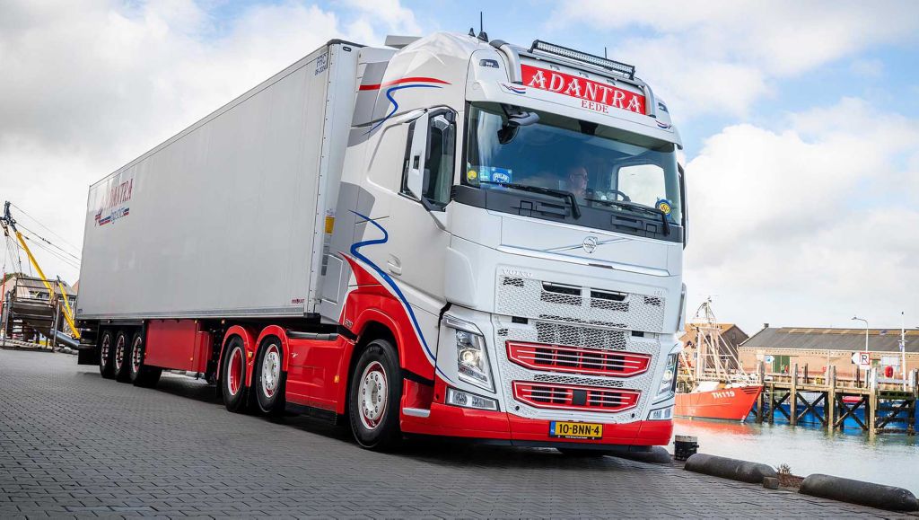 Adantra Logistics vol lof over brandstofefficiency Volvo FH met I-Save