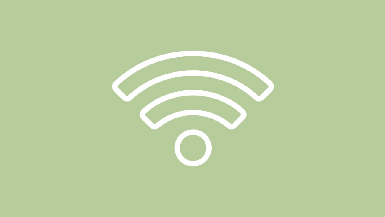 Vit illustration av wi-fi symbolen som representerar Uppkopplad teknik