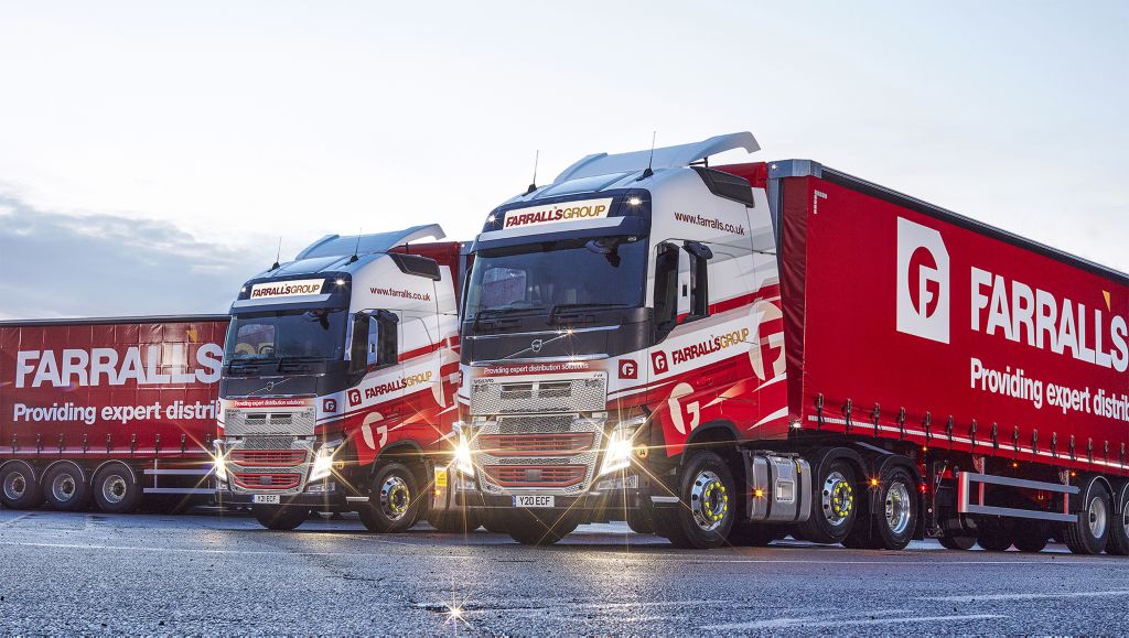 Farrall’s Group has taken deliver of four high-spec Volvo FH 6x2 tractor units