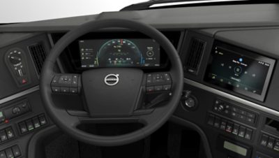 Bus steering wheel and instrument panels