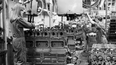 De fabriek in Skövde produceerde de eerste motor in 1907