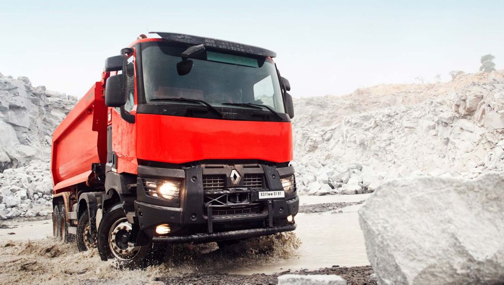 Red Renault truck