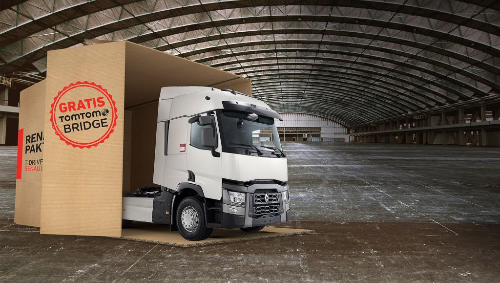 The Renault Trucks T-Drive that is being sold online in the Netherlands.
