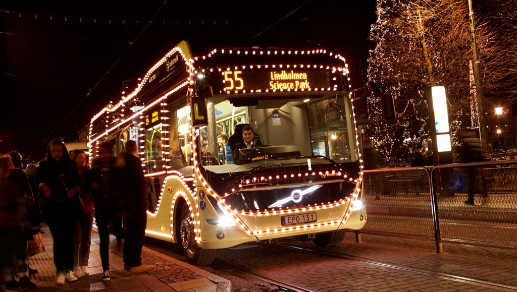 Electricity Christmas bus
