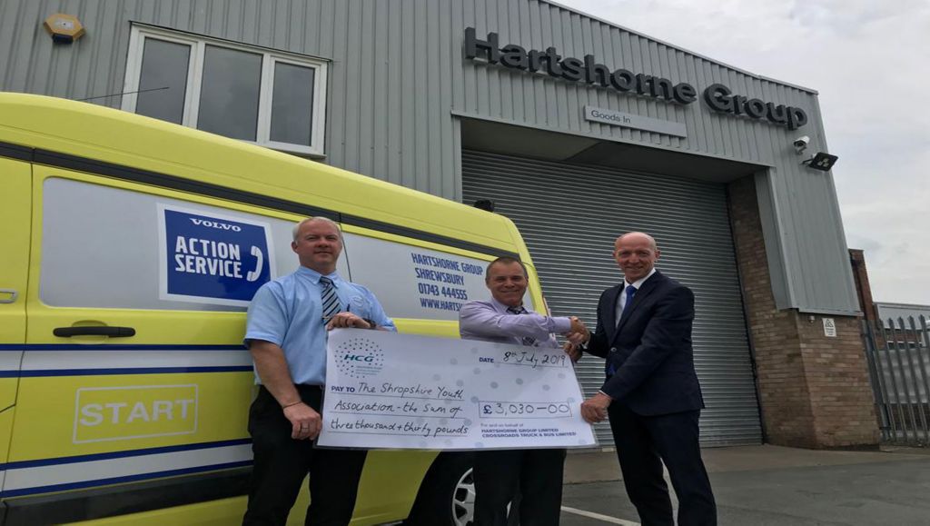 Hartshorne Group fundraising support for Local charity, Shropshire Youth Association (SYA)