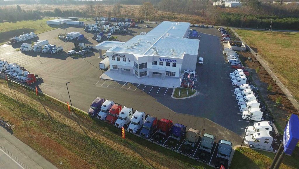 Volvo Trucks North America names Advantage Truck Center as its 2020 North American Dealer Group of the Year. Their Greensboro, North Carolina facility is shown here.
