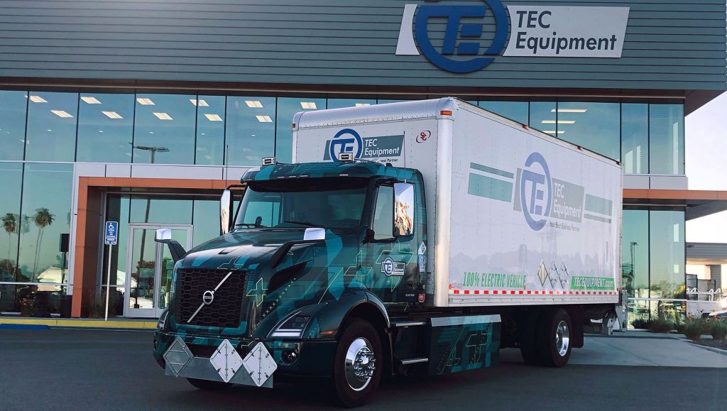 Volvo Trucks Deploys First Pilot All-Electric VNR Truck at TEC Equipment in Southern California