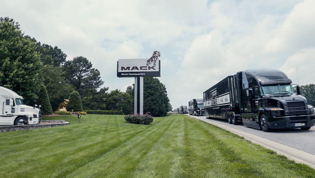 Mack Trucks, NASCAR Thank Truckers, Frontline  Hospital Workers with Mack Anthem® Hauler Parade