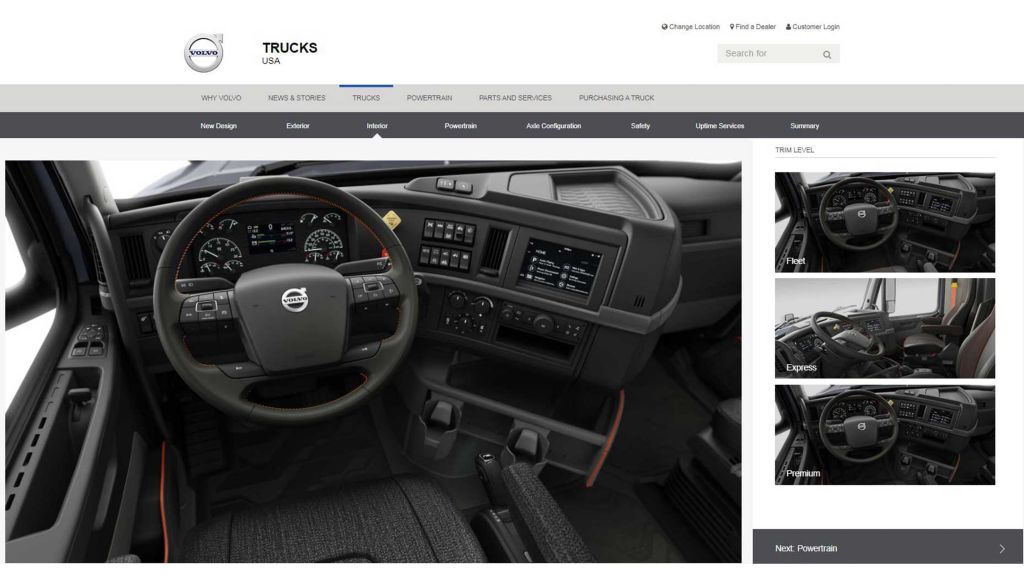 Volvo Trucks Rolls Out Online Configurator to Virtually Design and Spec New Volvo VNR and VNL Models