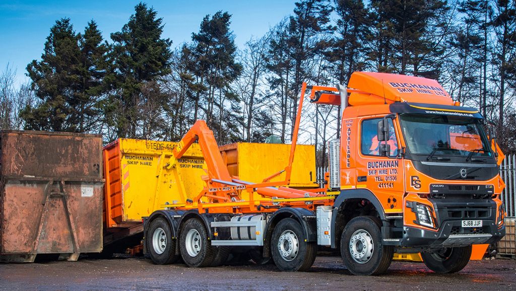 Buchanan Skip Hire Are on a Roll With a new Volvo FMX 8x4 Hooklift Rigid