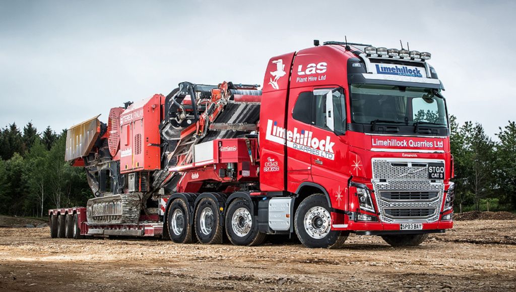 A new Volvo FH16-750 tractor unit is rock solid investment at Limehillock Quarries