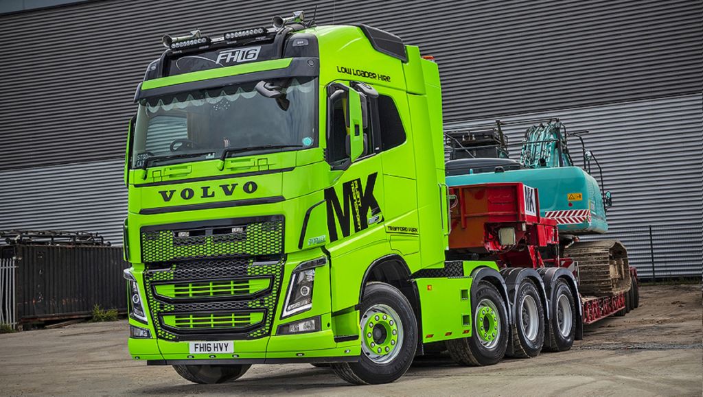 MK Plant Transport goes green with a new flagship Volvo FH16-650 8X4 Heavy Haulage Tractor Unit