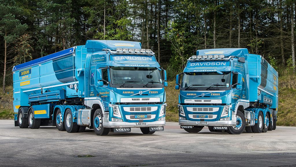 Two new Volvo FM tag axle tractor units prove the right combination at Davidsons Animal Feeds
