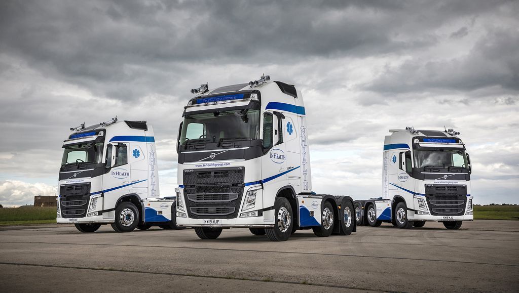 InHealth, the UK’s leading provider of mobile medical diagnostic services, updates its fleet with three new Volvo FH tractor units
