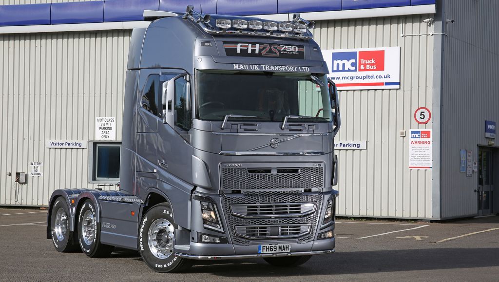 A new 25 year special edition Volvo FH16 750 keeps MAH UK Transport Ltd in the present time